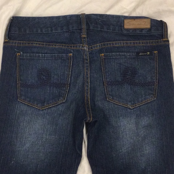 Seven7 Dark Wash Bootcut Jeans Size 28 - Picture 4 of 6